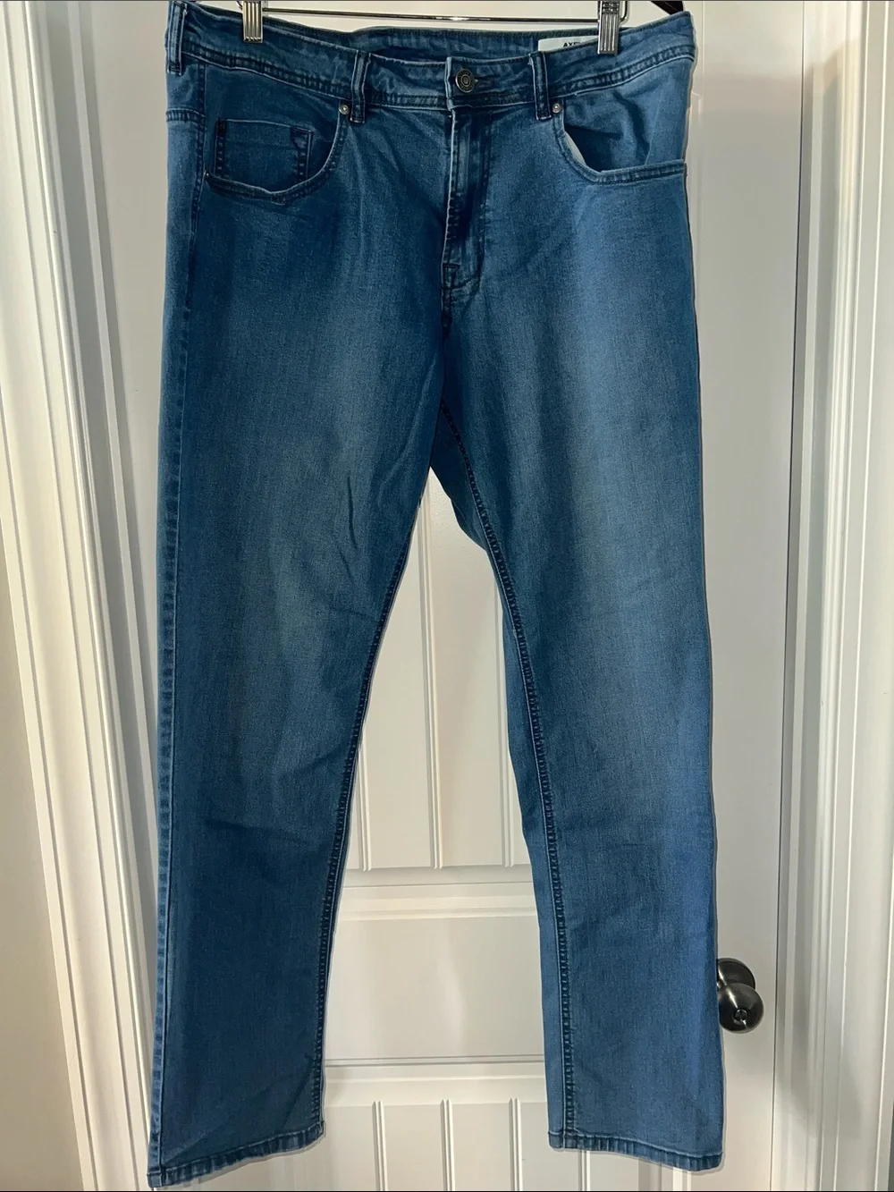 Buffalo David Bitton Men's Slim Straight Jeans in Teal Blue